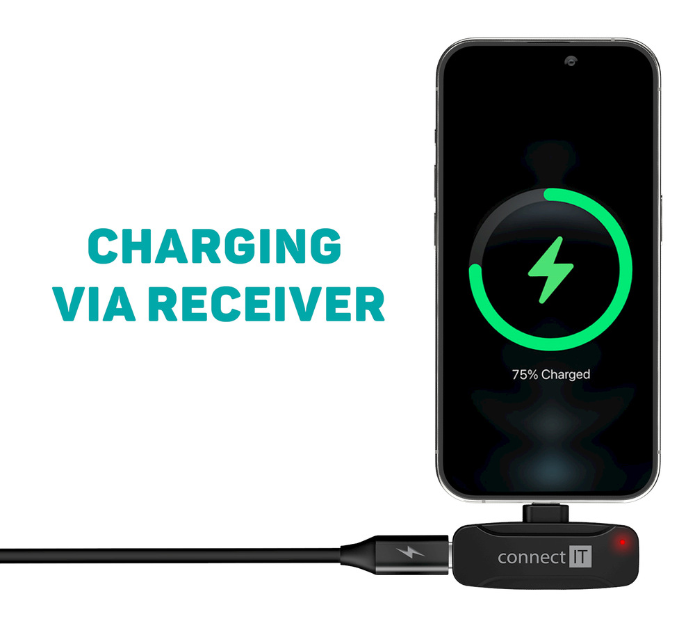 Mikrofon Connect IT Wireless Lavalier USB-C (2 ks + receiver) černý Mikrofon Connect IT Wireless Lavalier USB-C (2 ks + receiver) černý