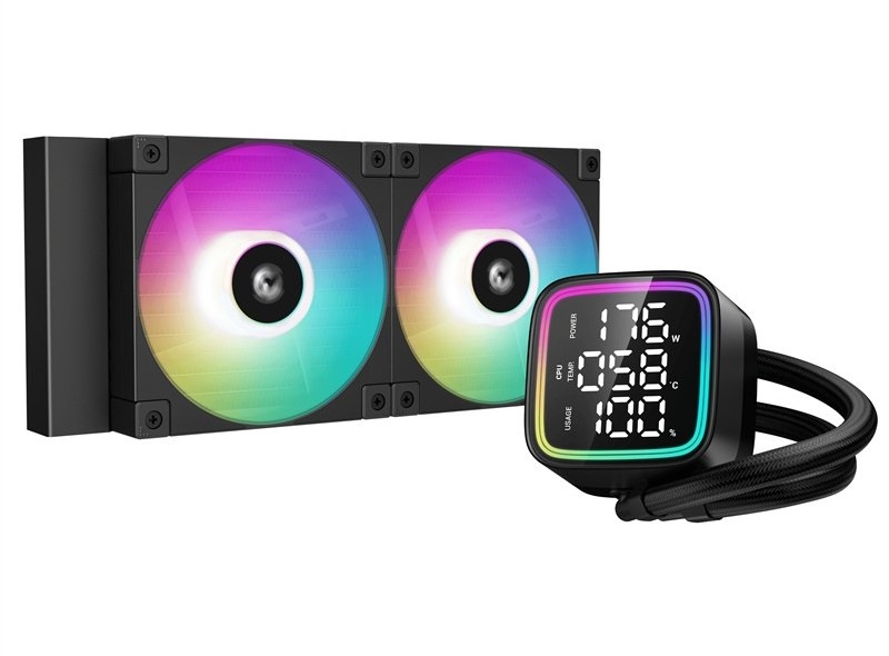 Chladič DeepCool LD240, černá barva.