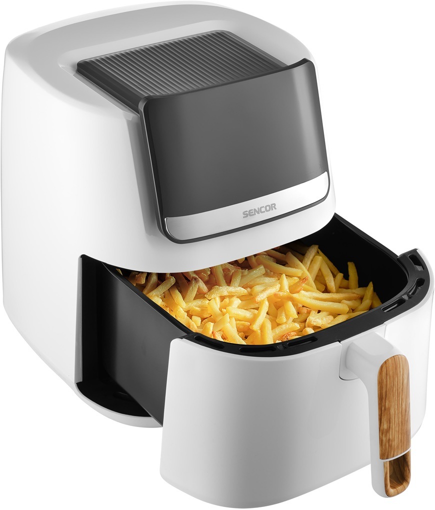 Horkovzdušná fritéza Sencor SFR 6551WH-EUE3 v bílém provedení.