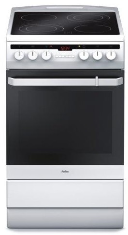 Sklokeramický sporák Amica SHC 5874 W bílý