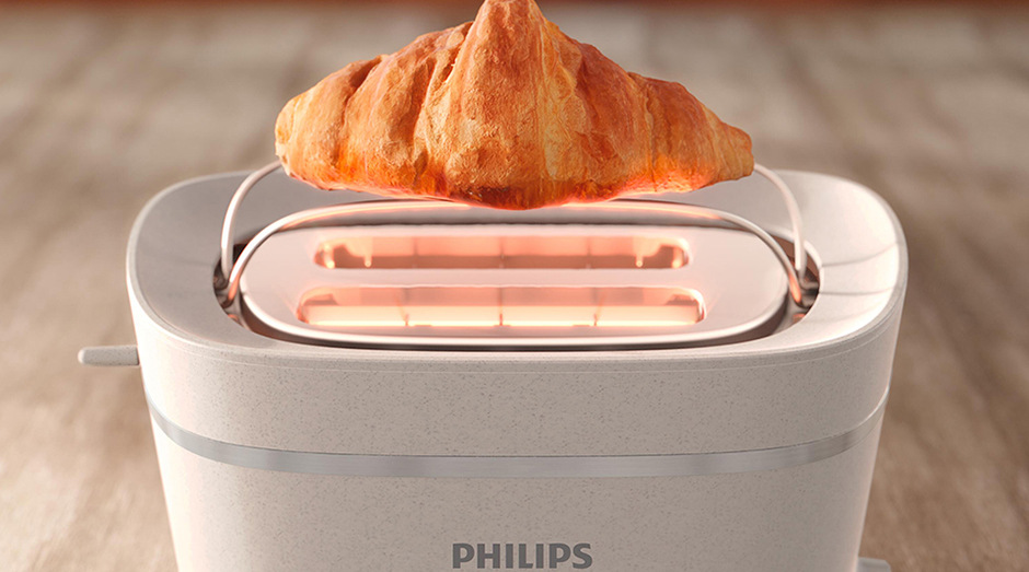 Topinkovač Philips Eco Conscious Edition HD2640/10 bílý Topinkovač Philips HD2640/10 Eco Conscious Edition