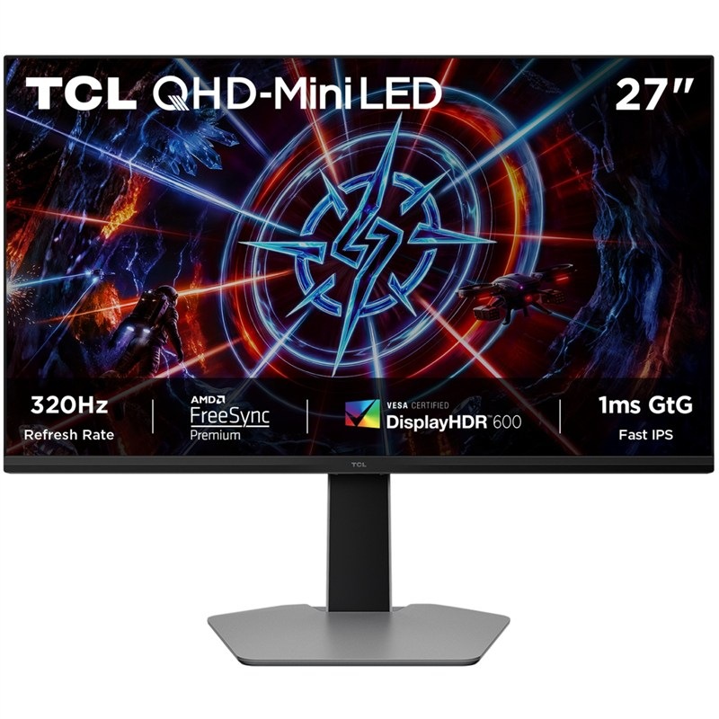 Herní monitor TCL 25P2A Pro v šedé barvě.