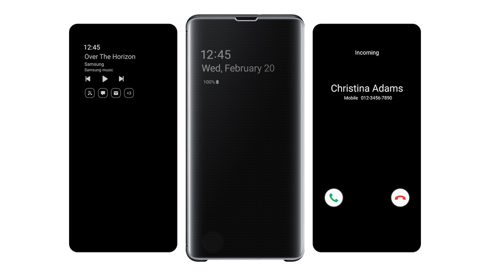 Pouzdro na mobil flipové Samsung Clear View na Galaxy S10 bílé Pouzdro na mobil flipové Samsung Clear View na Galaxy S10 bílé
