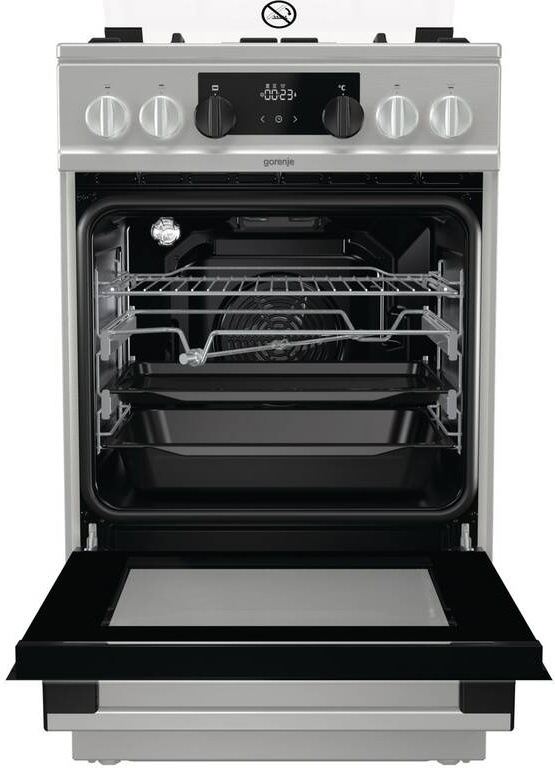 Kombinovaný sporák Gorenje KS5350XF ExtraSteam nerez