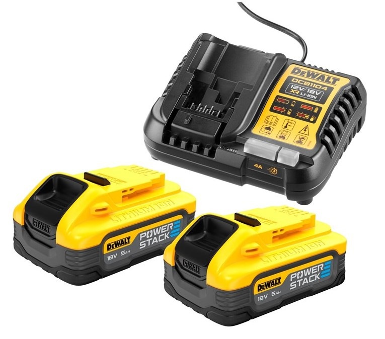 Set baterie a nabíječky Dewalt XR DCB1104H2