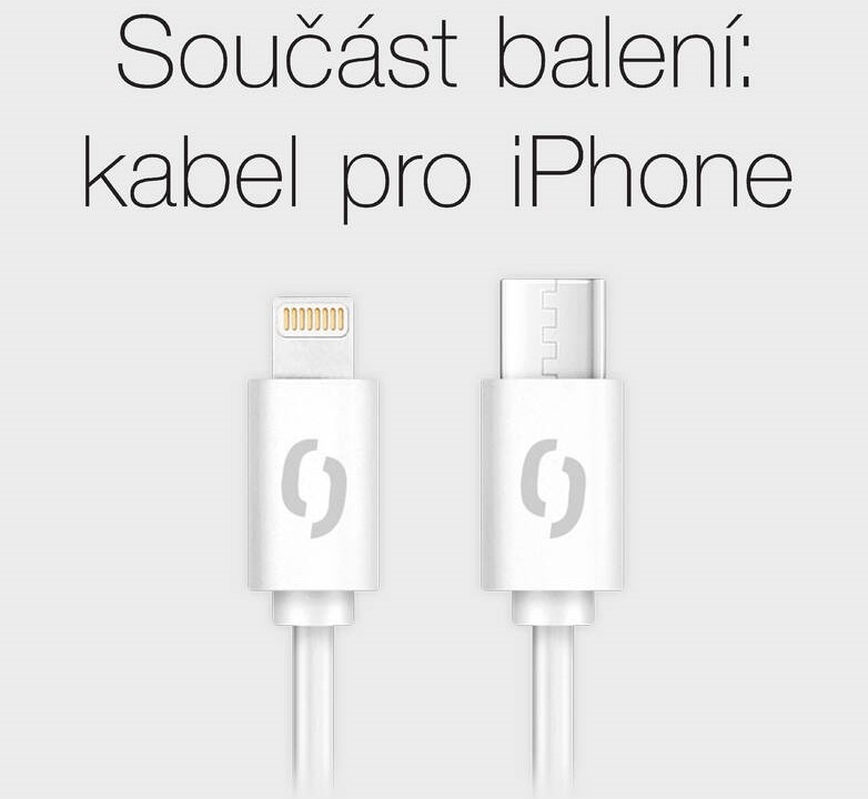 Nabíječka do sítě Aligator Power Delivery 33W, USB-C + USB-A + kabel pro Apple bílá