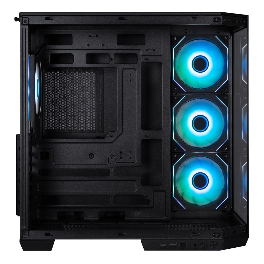 Case BitFenix T10 Negro černá Detail PC skříně BitFenix T10 Negro z boční strany