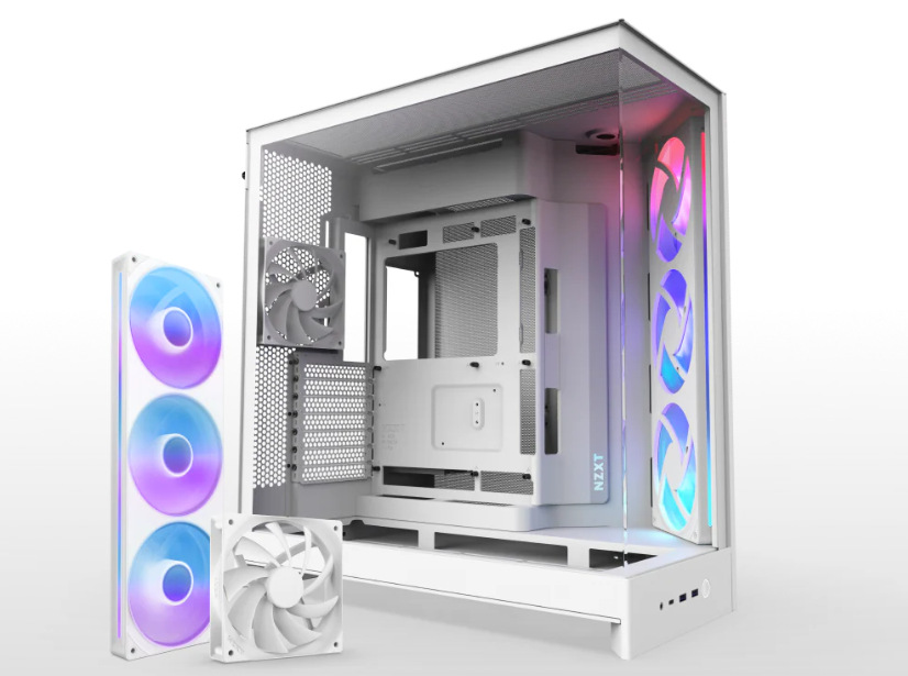 Case NZXT H9 Flow RGB bílá Ventilátory Case NZXT H9 Flow RGB