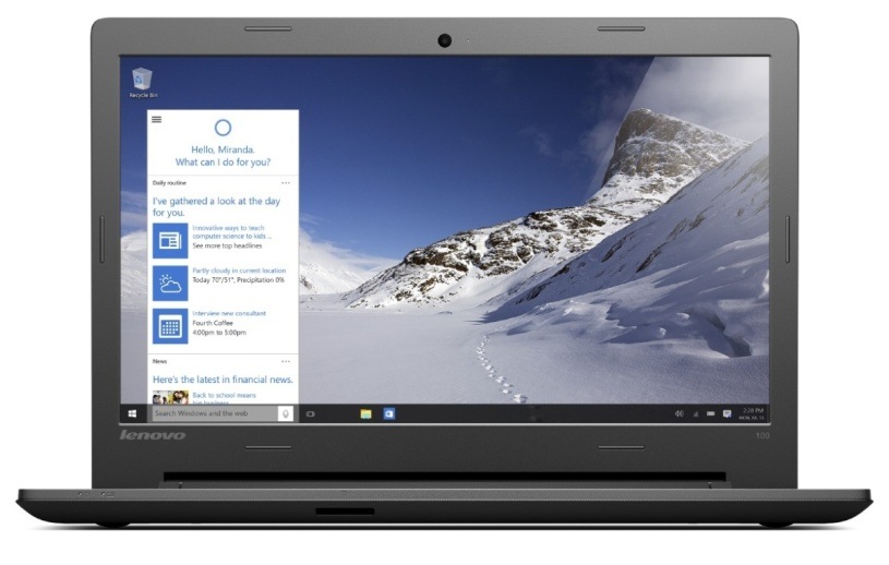 Notebook Lenovo IdeaPad 100-15 černý Notebook Lenovo IdeaPad 100-15 černý