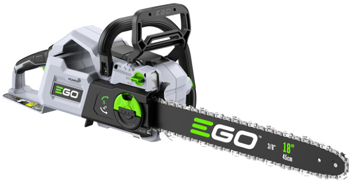 Řetězová pila EGO CS1810E s 45cm lištou, bezuhlíkovým motorem a akumulátorovým pohonem 56 V bez baterie a nabíječky
