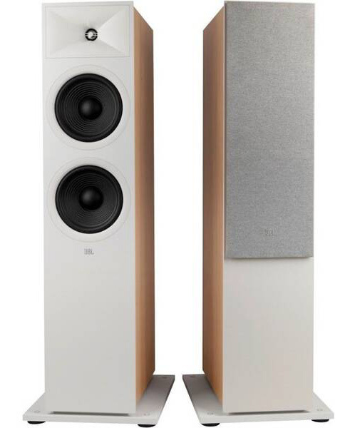 Reproduktory JBL STAGE 280F (2 ks) šedé/bílé/hnědé
