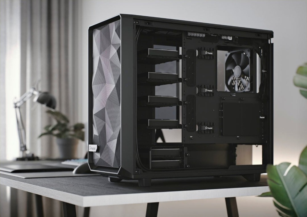 Case FRACTAL DESIGN Meshify 2 RGB Tempered Glass Light Tint černá FRACTAL DESIGN Meshify 2 RGB Tempered Glass Light Tint