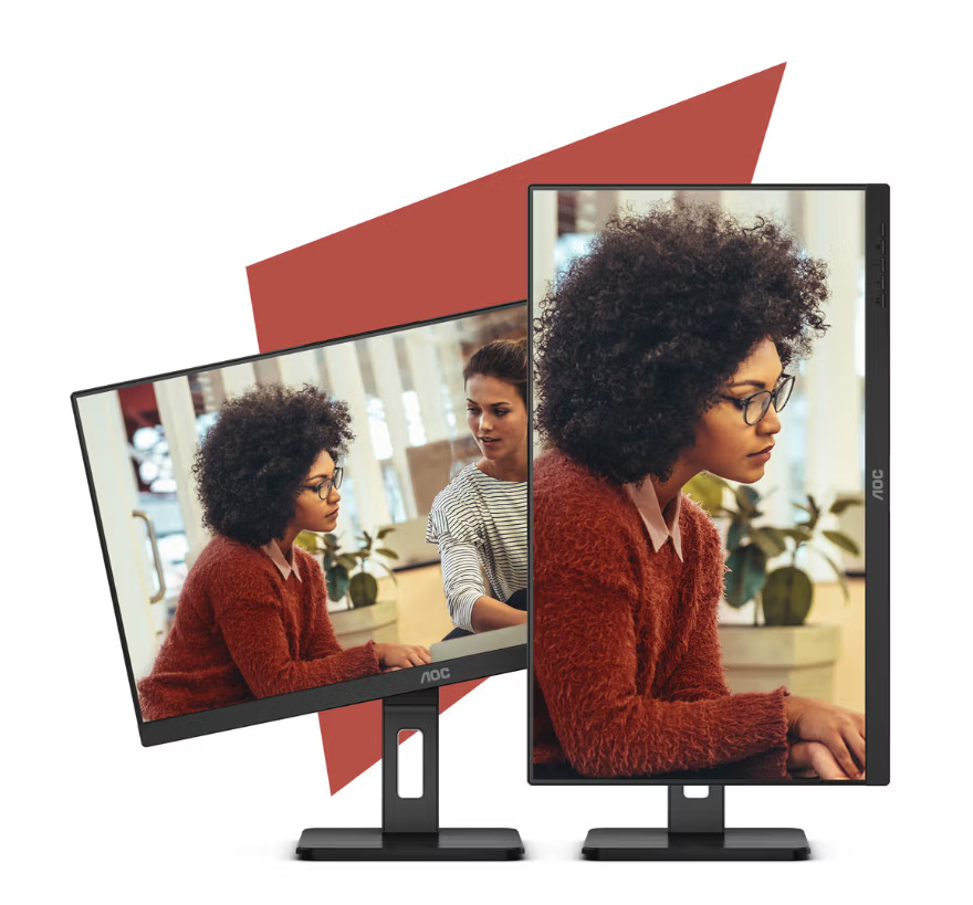 Monitor AOC U27E3UF černý AOC U27E3UF dbá na ergonomii, když nabízí stojan s nastavením výšky