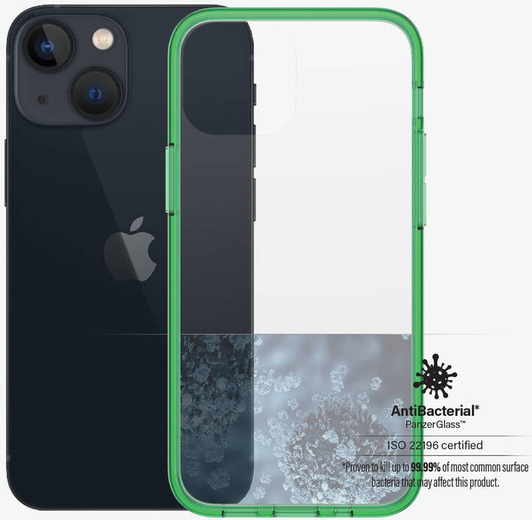 Kryt na mobil PanzerGlass ClearCaseColor na Apple iPhone 13 mini zelený/průhledný