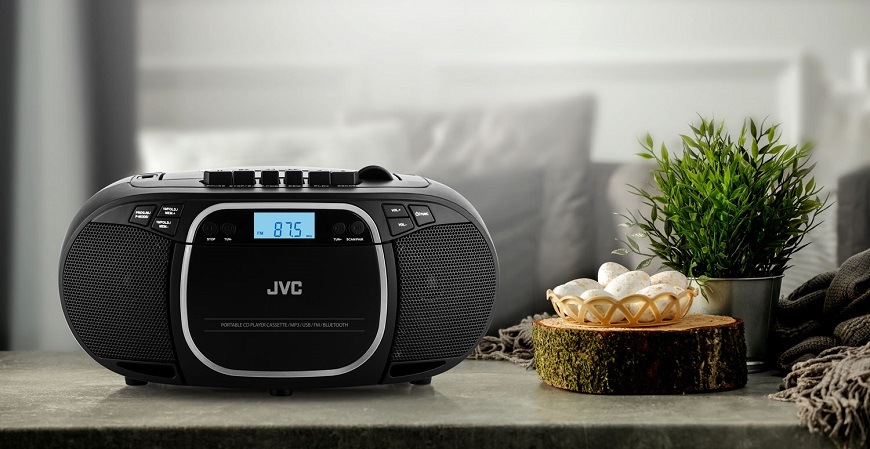 Radiomagnetofon s CD JVC RC-E451B černý Radiomagnetofon s CD JVC RC-E451B černý