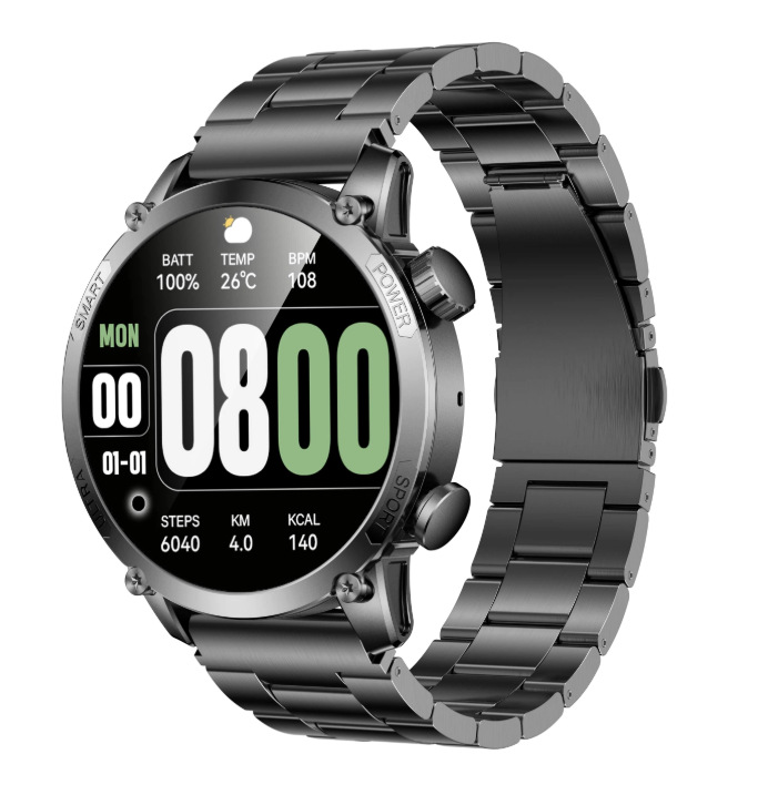Chytré hodinky ARMODD Silentwatch 7 Pro GPS s kovovým řemínkem + silikonový řemínek černé