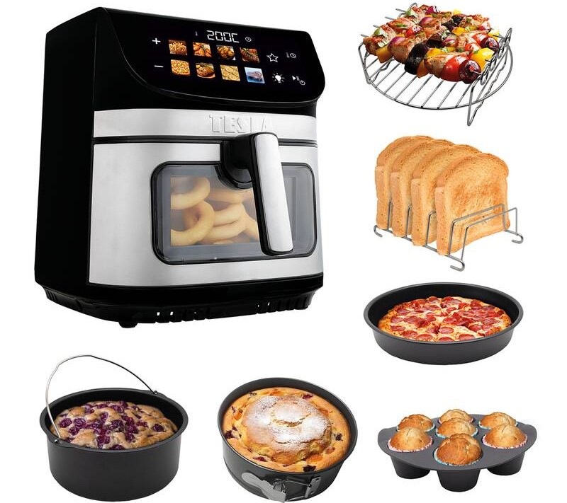 Fritéza horkovzdušná Tesla AirCook DualHeat QD73 XXL černá Fritéza horkovzdušná Tesla AirCook DualHeat QD73 XXL černá