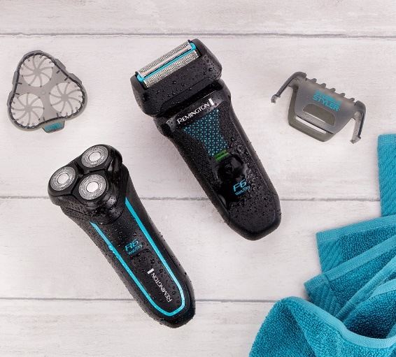 Holicí strojek Remington R6000 R6 Style Series Aqua Rotary Shaver černý/modrý