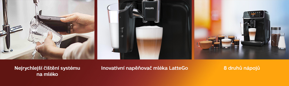 Espresso Philips Series 4300 LatteGo EP4341/50 černé Espresso Philips Series 4300 LatteGo EP4341/50 černé