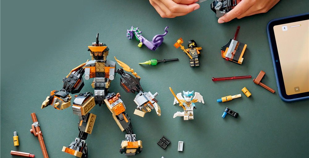 Aplikace LEGO Builder pomůže při stavění 364dílkového robota a inspiruje k dalším nindžovským bitvám.
