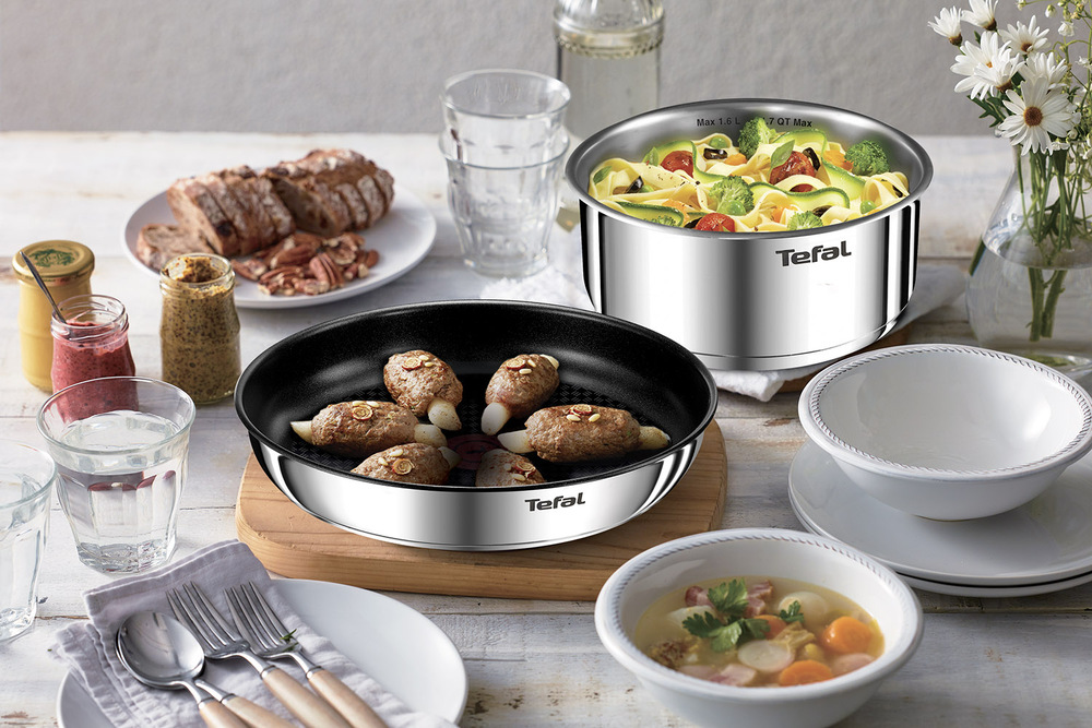 Sada nádobí Tefal Ingenio L881S904, 9 ks nerez