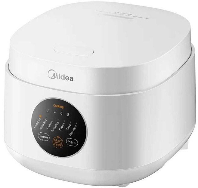 Boční pohled na rýžovar Midea MRD321BBMWH