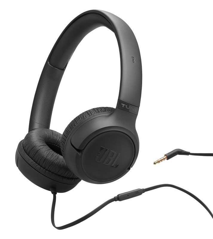 Sluchátka JBL Tune 530, Jack 3,5 mm, černá barva.