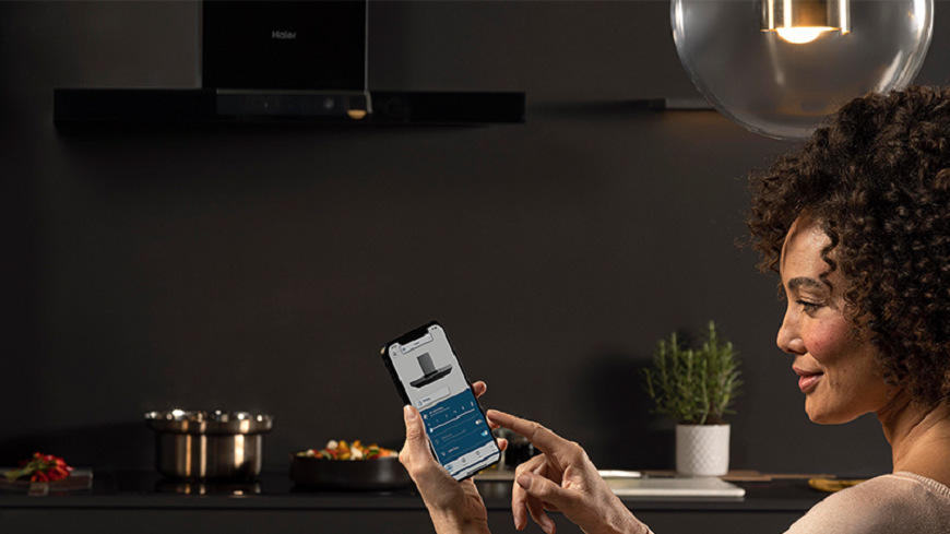 Odsavač par Haier I-Link Series 6 HADG6DS46BWIFI černý Odsavač par Haier I-Link Series 6 HADG6DS46BWIFI černý