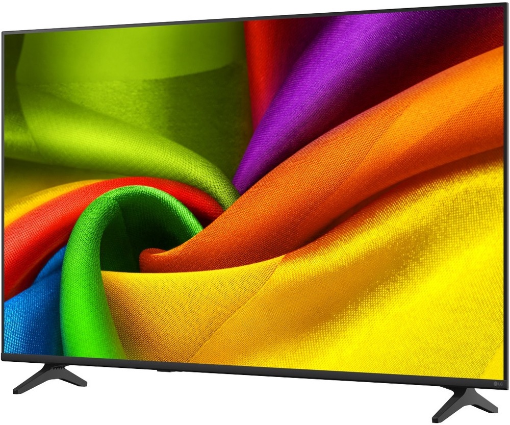 Televize LG, černý rámeček, boční pohled.