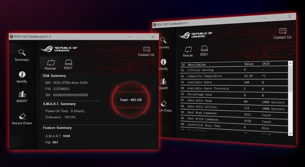 Externí rámeček Asus ROG STRIX ARION S500 černá