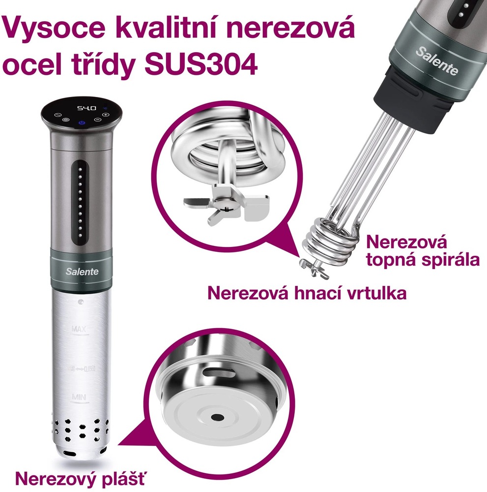 Vařič Sous-vide Salente SuChef nerez Vařič Sous-vide Salente SuChef nerez