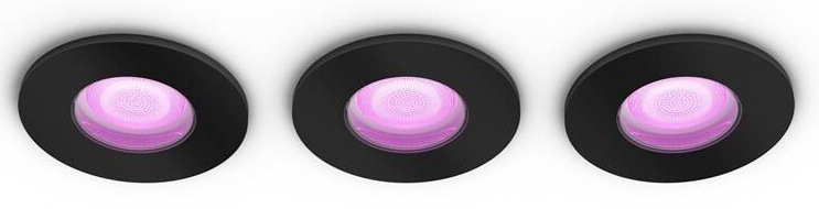 Vestavné svítidlo Philips Hue Xamento bodové 3ks černé