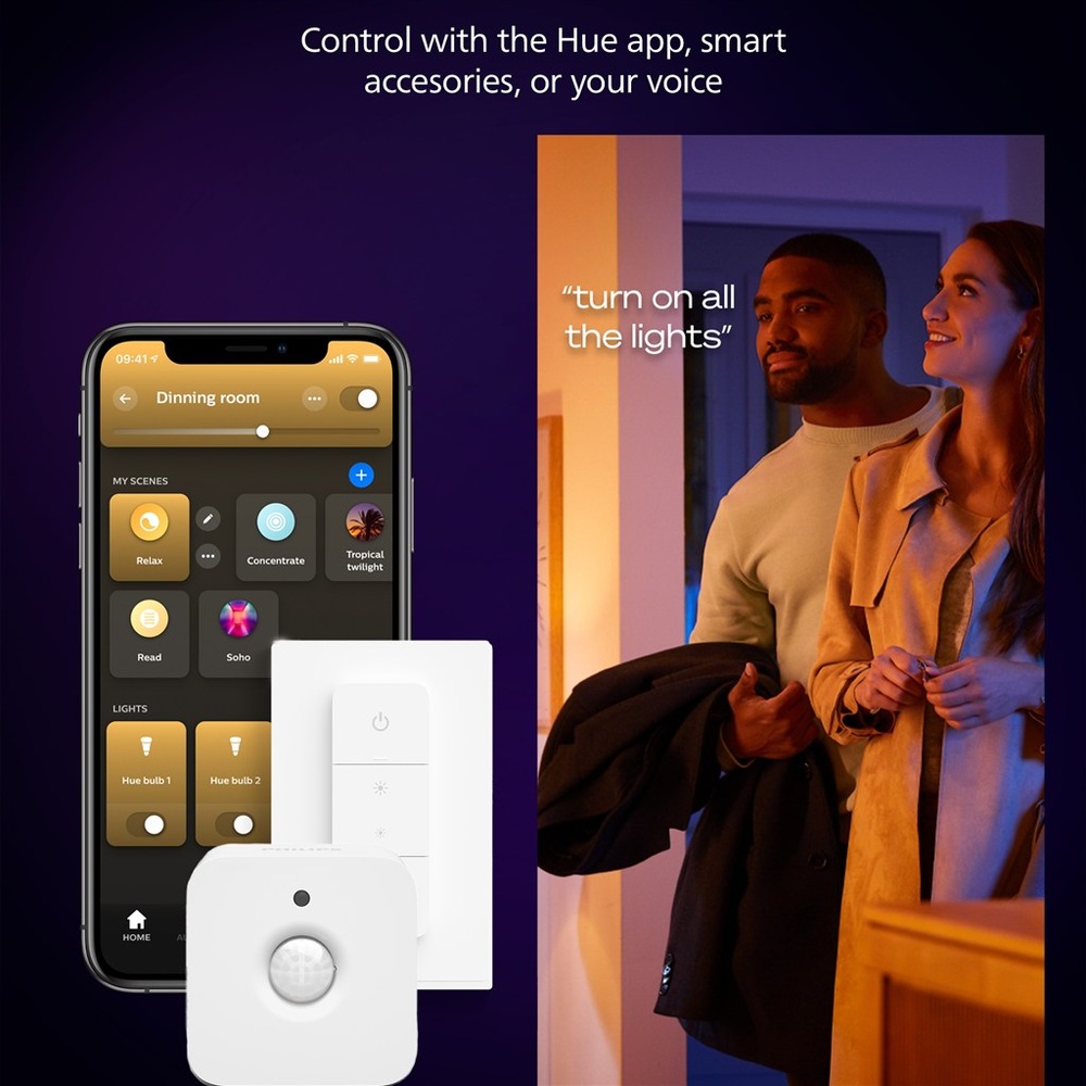Stropní svítidlo Philips Hue Aurelle Panel, 120x30 cm bílé