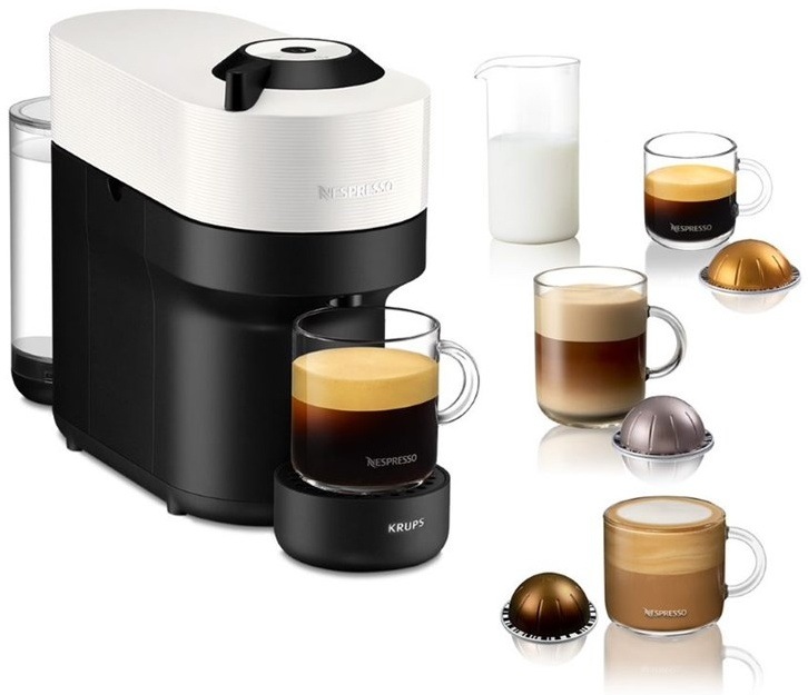 Kapslový kávovar Krups Nespresso Vertuo Pop XN920110 bílý Kapslový kávovar Krups Nespresso Vertuo Pop XN920110 bílý