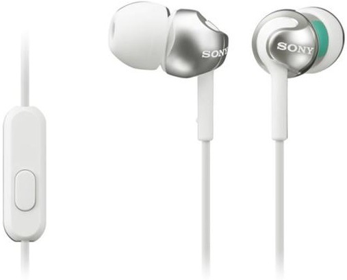 Sluchátka Sony MDR-EX110AP, bílá