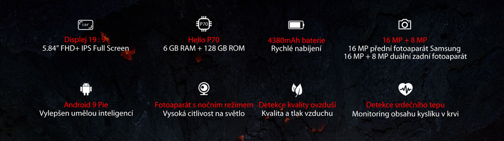 Mobilní telefon iGET BLACKVIEW GBV9700 Pro černý