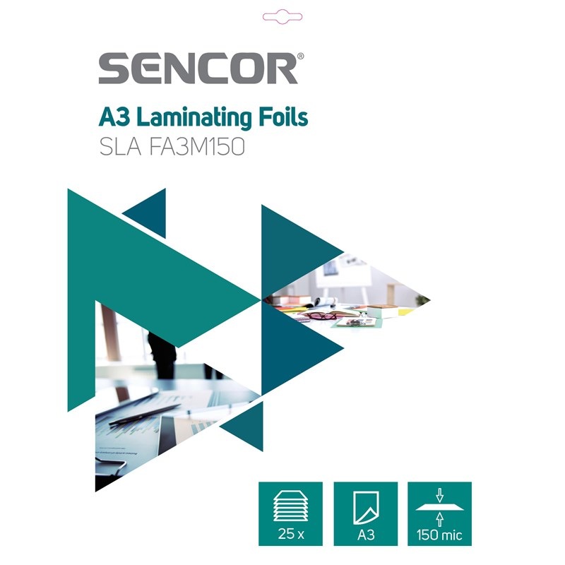 Laminovací fólie Sencor SLA FA3M150 A3, 150mic, 25ks