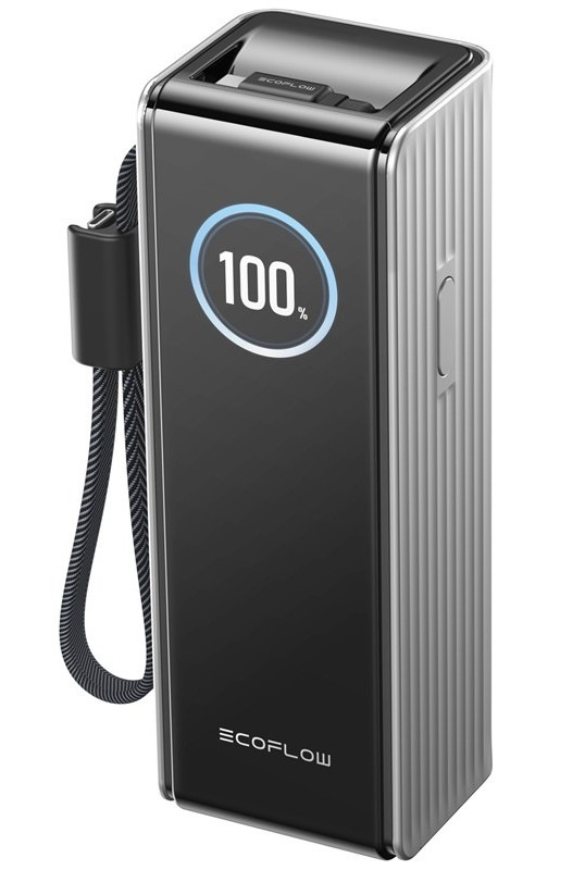 Powerbanka EcoFlow RAPID 25000mAh, 170W, 2x100W USB-C kabel stříbrná