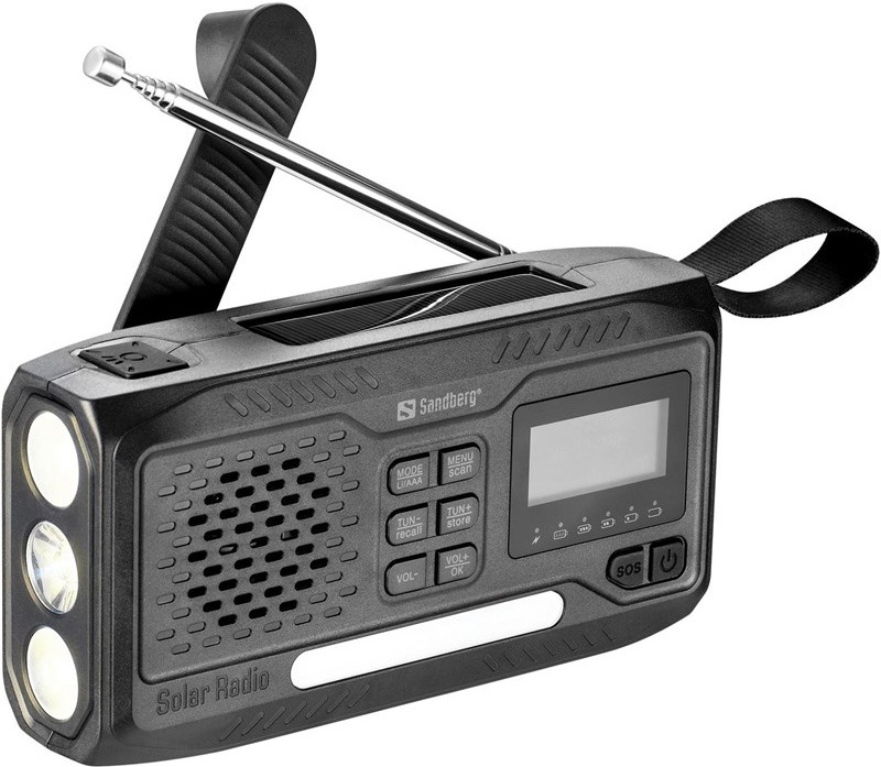 Radiopřijímač DAB+ Sandberg Survivor Radio All-in-1 4500, s dynamem