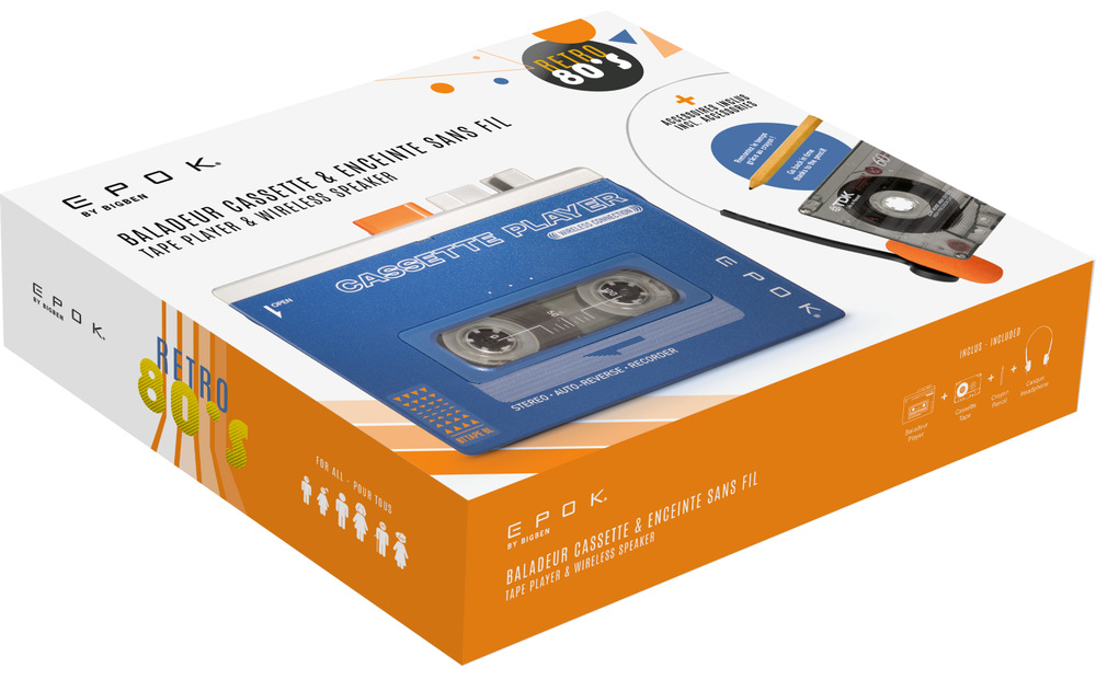 Walkman Bigben je dodáván s prázdnou kazetu TDK