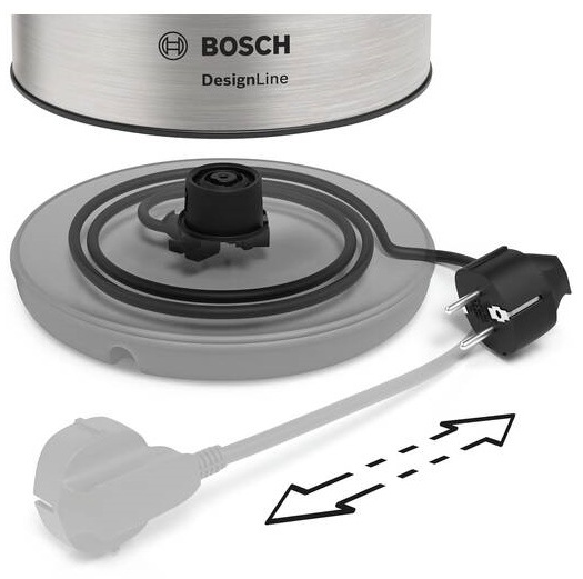 Rychlovarná konvice Bosch DesignLine TWK3P420 černá/nerez