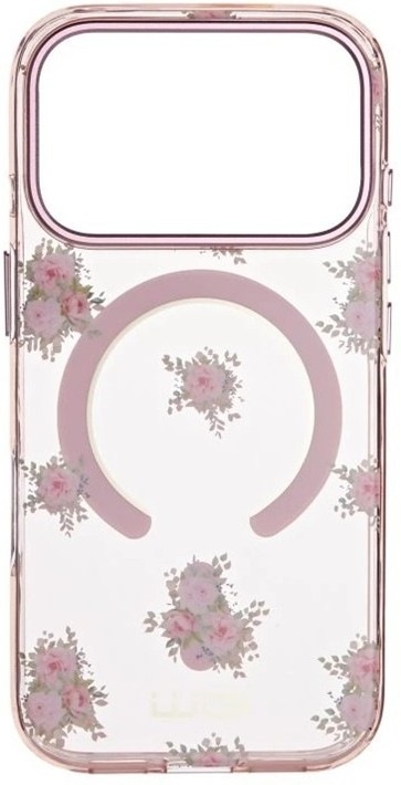 Kryt na mobil WG Floral Magnet Apple iPhone 17 Pro v růžovém designu