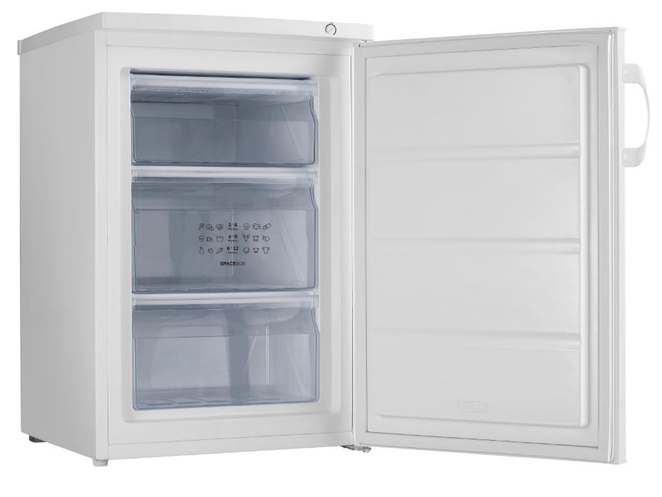 Mraznička Gorenje Primary F492PW bílá mraznička Gorenje F492PW v bile barvě s otevřenými dveřmi.
