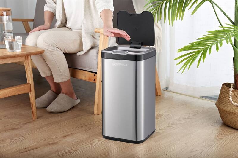Bezdotykový odpadkový koš Helpmation CUBE AK6312, 30 l nerez