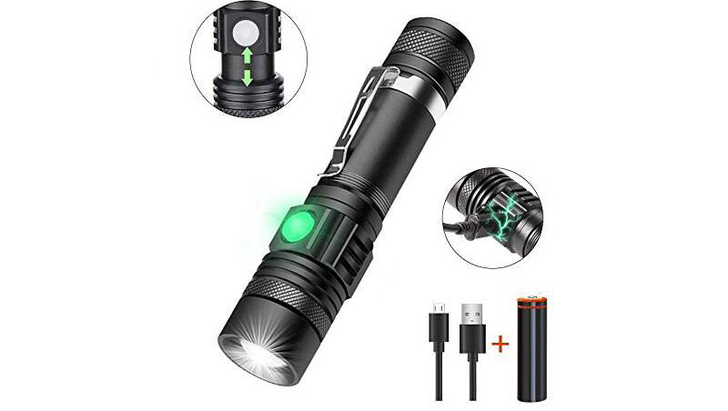 Svítilna Solight s cyklo držákem, 400 lm, fokus, Li-Ion, USB černá