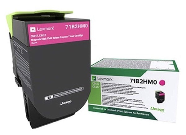 Toner Lexmark 71B2HM0, 3500 stran, pro CS417dn, CS517de, CX417de purpurový