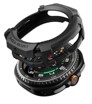 Ochranné pouzdro Spigen Rugged Armor na Samsung Galaxy Watch 8 Classic (46mm) černý Ochranné pouzdro Spigen Rugged Armor na Samsung Galaxy Watch 8 Classic (46mm) černý