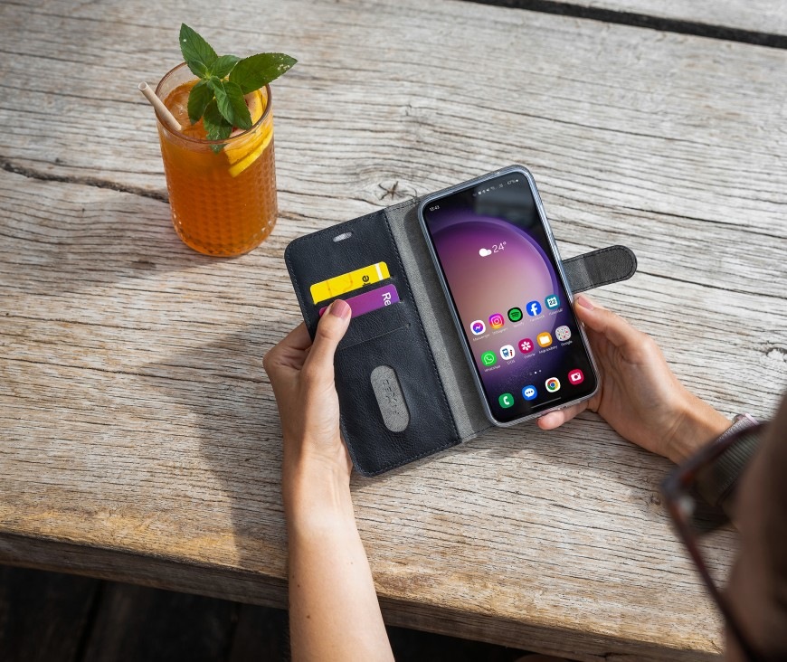 Flipové pouzdro na mobil FIXED Opus pro Xiaomi Redmi Note 15 Pro 5G s vnitřními přihrádkami na karty