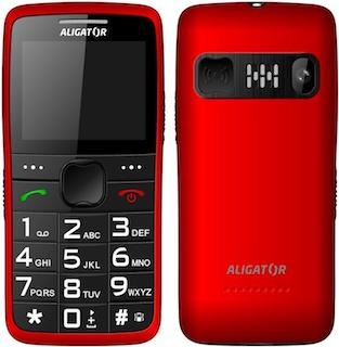 Mobilní telefon Aligator A675 Senior červený