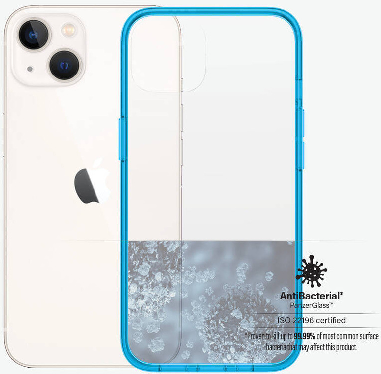 Kryt na mobil PanzerGlass ClearCaseColor na Apple iPhone 13 modrý/průhledný